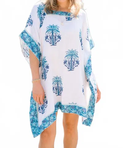 Victoria Dunn Luna Mini Dress In Coastal Palm In White