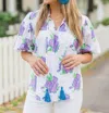 Victoria Dunn Middleton Blouse In Very Peri In White