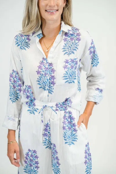 Victoria Dunn Millie Blouse In Amethyst In Blue