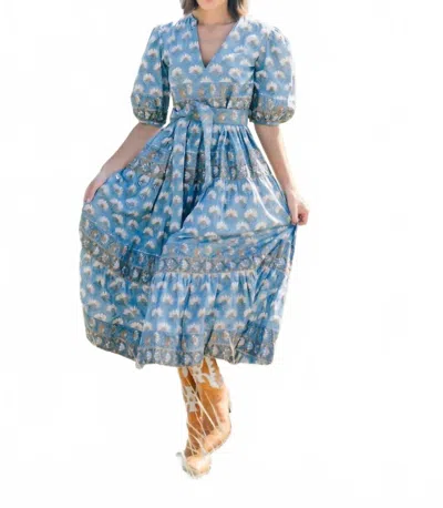 Victoria Dunn Oakleigh Midi Dress In Bluestone