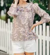 Victoria Dunn Ophelia Blouse In Lotus In Multi
