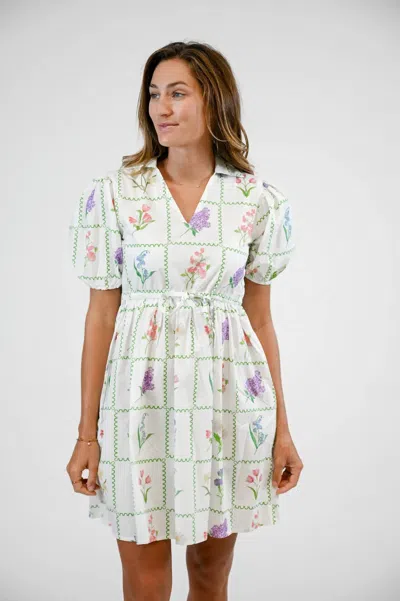 Victoria Dunn Paisley Mini Dress In Botanical Library In Multi