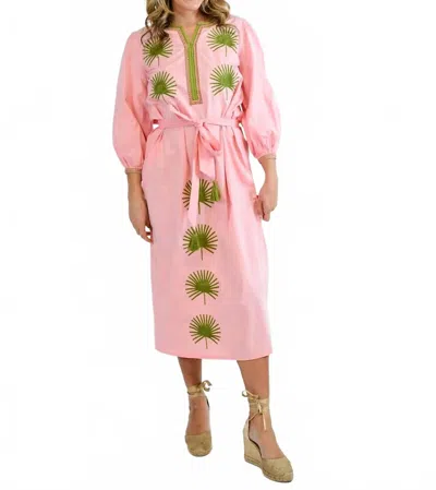 Victoria Dunn Quinn Midi Dress In Dahlia In Pink