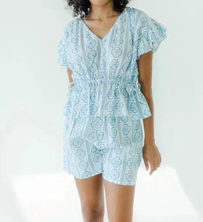 Victoria Dunn Rylie Blouse In Corydalis In Multi