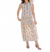 Victoria Dunn Sadie Midi Skirt In Flourish In Multi