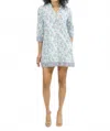 Victoria Dunn Sully Mandarin Mini Dress In Water Ballet In Multi
