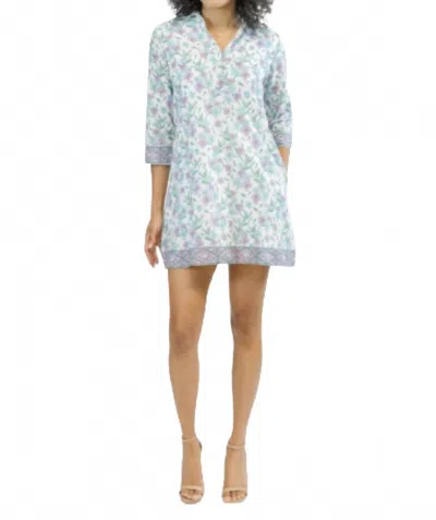 VICTORIA DUNN SULLY MANDARIN DRESS IN WATER BALLET
