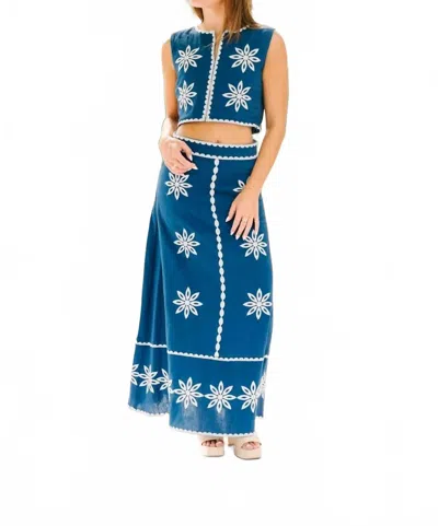 Victoria Dunn Women's Maura Maxi Skirt In Midnight Star In Blue