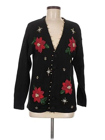 Pre-owned Victoria Jones Cardigan Sweater In Black