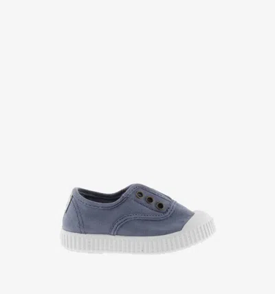 Victoria Kid's 1915 Inglesa Drec Canvas Elastic Sneakers In Azul In Blue