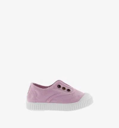 Victoria Kid's 1915 Inglesa Drec Canvas Elastic Sneakers In Petalo Pink In Multi