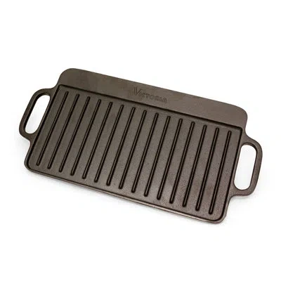 Victoria Non-stick Reversible Grill Pan & Griddle In Black