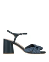Victoria Petra Woman Sandals Slate Blue Size 6 Textile Fibers In Blue