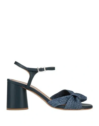 Victoria Petra Woman Sandals Slate Blue Size 6 Textile Fibers