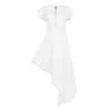 Victoria Rainer Women's Asymmetrical Denim Maxi Dress - White In White
