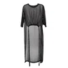 Victoria Rainer Women's Black Transparent Chiffon Tunic In Black