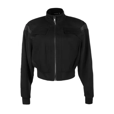 Victoria Rainer Women's Cotton Bomber Jacket - Black