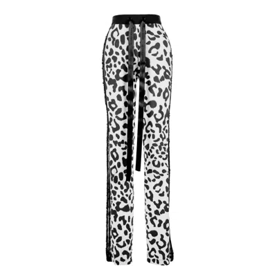 Victoria Rainer Women's Jersey Pants In Animal Print - Black & White