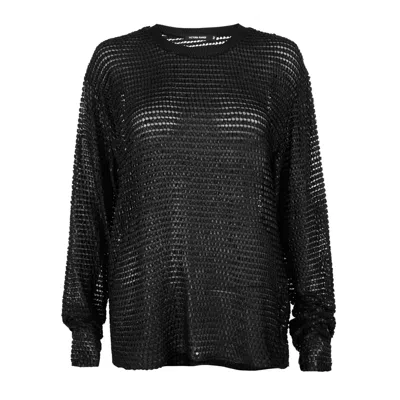 Victoria Rainer Women's Unisex Mesh Jumper Black
