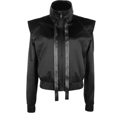 Victoria Rainer Women's Zipped-up High Collar Jacket - Black