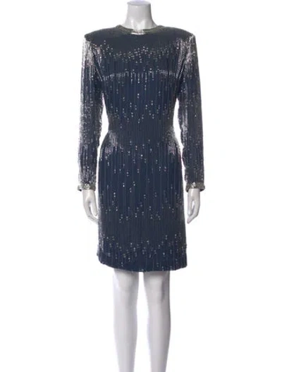 Pre-owned Victoria Royal Ltd Crew Neck Knee-length Dress In Blue