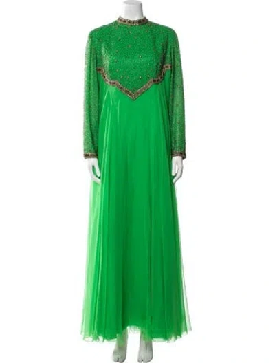 Pre-owned Victoria Royal Ltd Vintage Long Dress In Green