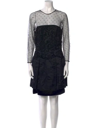 Pre-owned Victoria Royal Ltd Vintage Mini Dress In Black