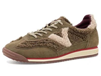 Victoria Saturno Suede Shearling Women's Shoes Kaki: Eu 41 (us Women's 10) Medium In Brown