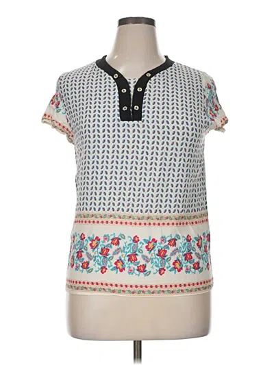 Pre-owned Victoria Short Sleeve Blouse In White