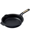 Victoria Signature Series 10" Cast Iron Skillet In Black And Gold