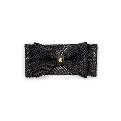 Victoria Slavinskaia Women's Black Two-way Raffia Headband
