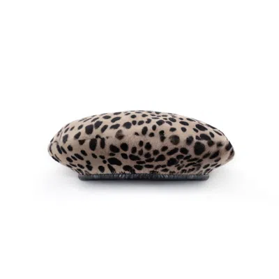 Victoria Slavinskaia Women's Brown / Black Jaguar Shearling Beret In Brown/black