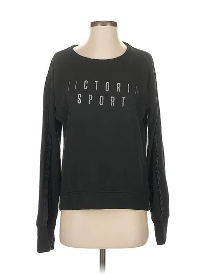 Pre-owned Victoria Sport Long Sleeve Top Black Crew Neck Tops