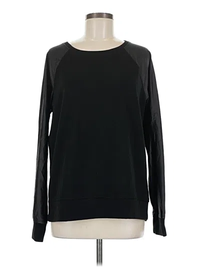 Pre-owned Victoria Sport Long Sleeve Top Black Crew Neck Tops