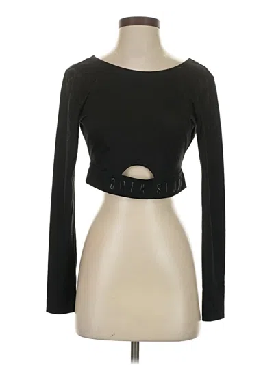 Pre-owned Victoria Sport Long Sleeve Top Black Keyhole Neckline Tops