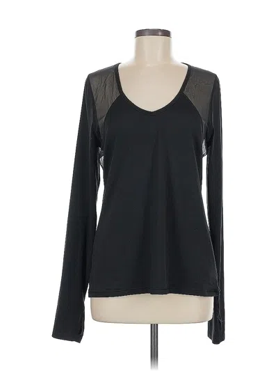 Pre-owned Victoria Sport Long Sleeve Top Black Scoop Neck Tops