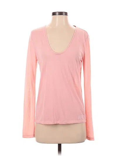 Pre-owned Victoria Sport Long Sleeve Top Pink V Neck Tops