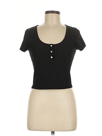 Pre-owned Victoria Sport Short Sleeve Top Black Sweetheart Neckline Tops