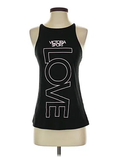 Pre-owned Victoria Sport Sleeveless Top Black Halter Neckline Tops