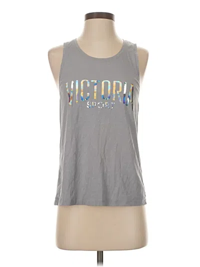 Pre-owned Victoria Sport Sleeveless Top Gray Keyhole Neckline Tops
