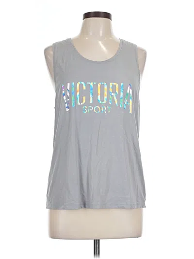 Pre-owned Victoria Sport Sleeveless Top Gray Scoop Neck Tops