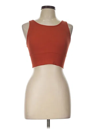 Pre-owned Victoria Sport Sleeveless Top Orange Strapless Neckline Tops