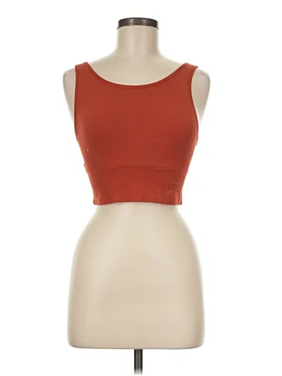 Pre-owned Victoria Sport Tank Top Orange Strapless Neckline Tops