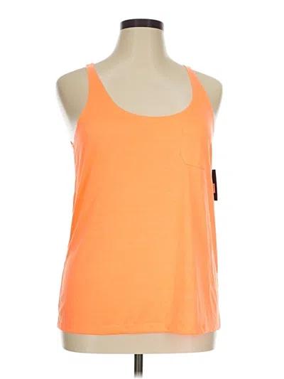 Pre-owned Victoria Tank Top Orange Halter Neckline Tops