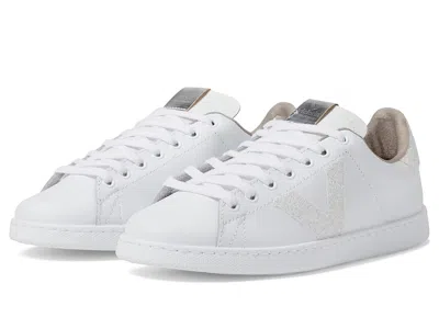 Victoria Tennis Leather Glitter V In White