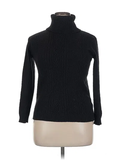 Pre-owned Victoria Turtleneck Sweater In Black