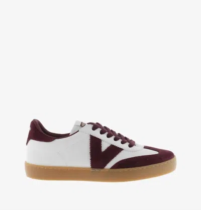 Victoria Unisex Berlín Ciclista Trainer Shoes In Burdeos In White