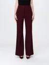 Victoria Beckham Womens Port Alina Patch-pockets Stretch-woven Trousers In Burgundy