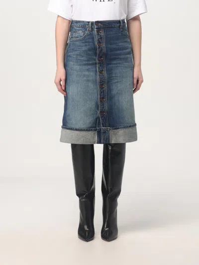 Victoria Beckham Skirt Victoria  Woman Color Blue In Blau