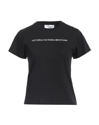 Victoria Victoria Beckham Victoria, Victoria Beckham Woman T-shirt Black Size M Organic Cotton, Elastane